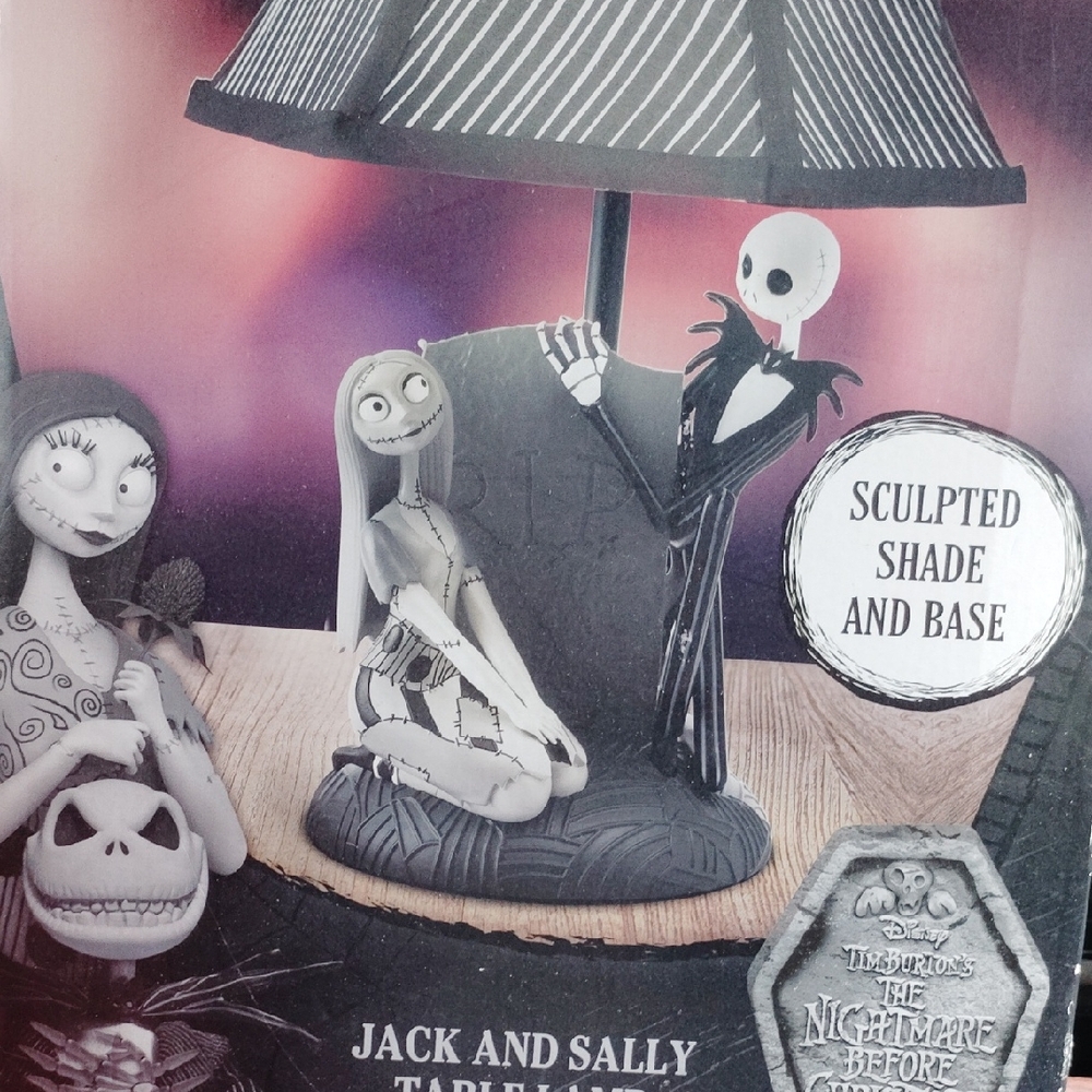 Jack and Sally Black and White Table Lamp
